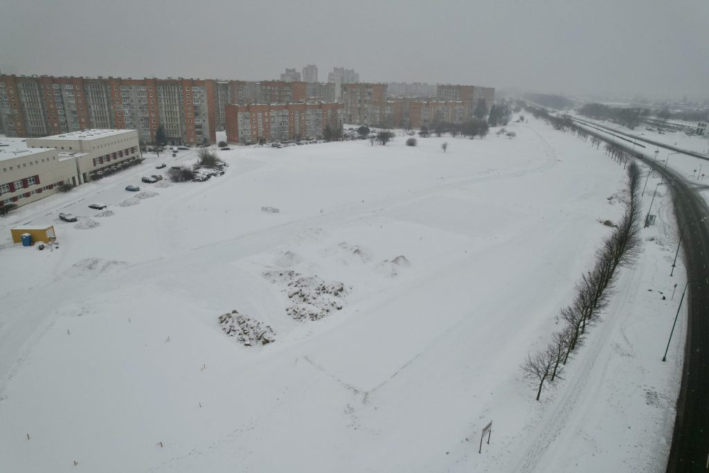 Parkas šalia Šilutės pl. (Šilutės pl.) - Parkas - statybų nuotraukos