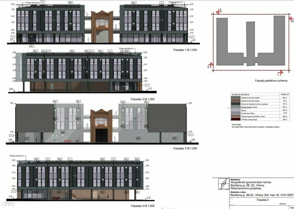Bazilijonų namai 3 etapas (Bazilijonų g. 3B, 3C) - Multi apartment - visualization