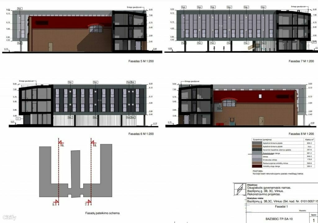 Bazilijonų namai 3 etapas (Bazilijonų g. 3B, 3C) - Multi apartment - visualization