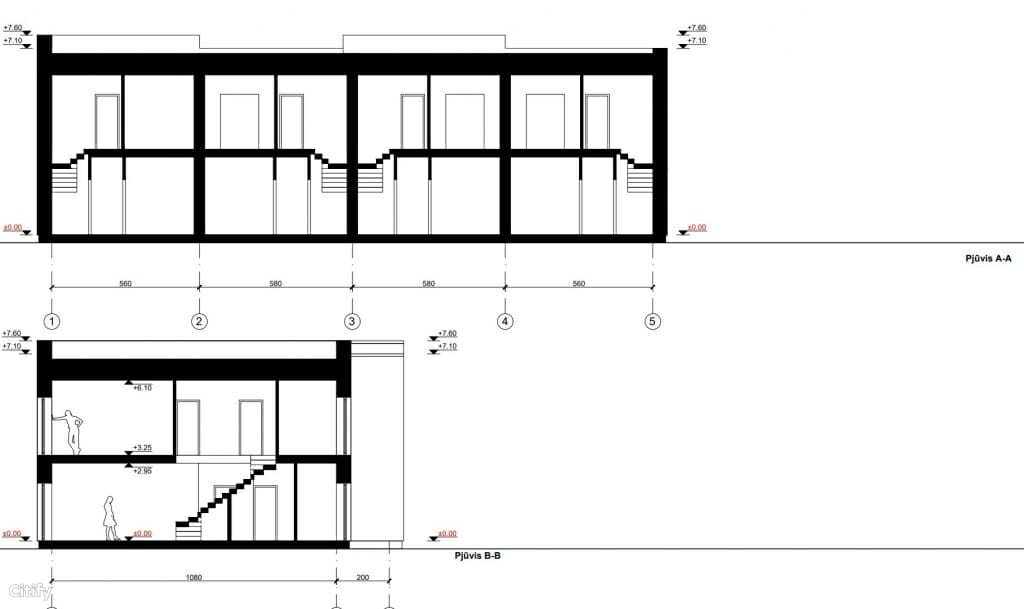 Jaunučio g. 10, 12, 16 (Jaunučio g. 10, 12, 16) - Row housing - visualization
