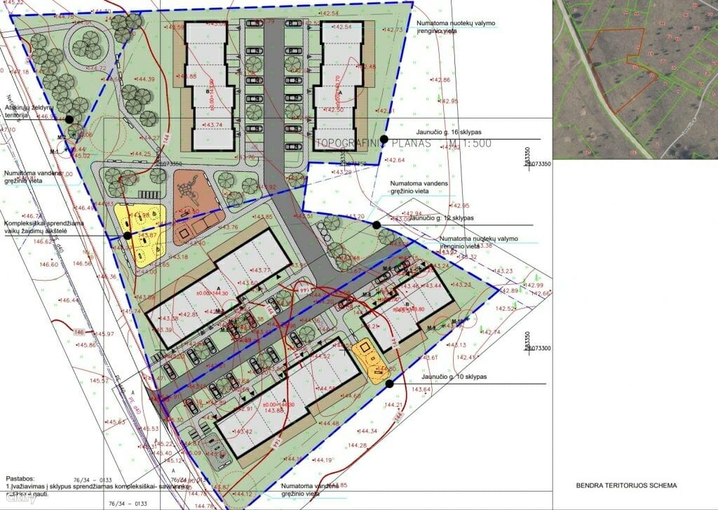 Jaunučio g. 10, 12, 16 (Jaunučio g. 10, 12, 16) - Row housing - visualization