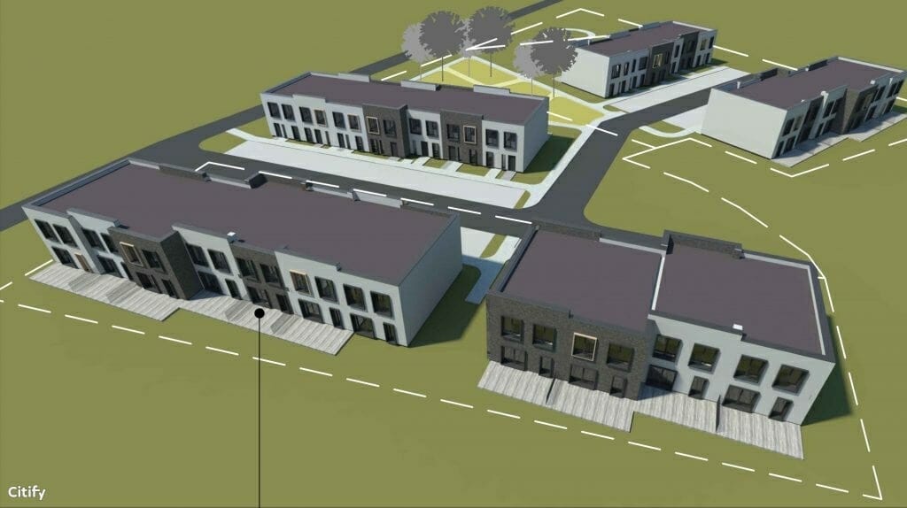 Jaunučio g. 10, 12, 16 (Jaunučio g. 10, 12, 16) - Row housing - visualization