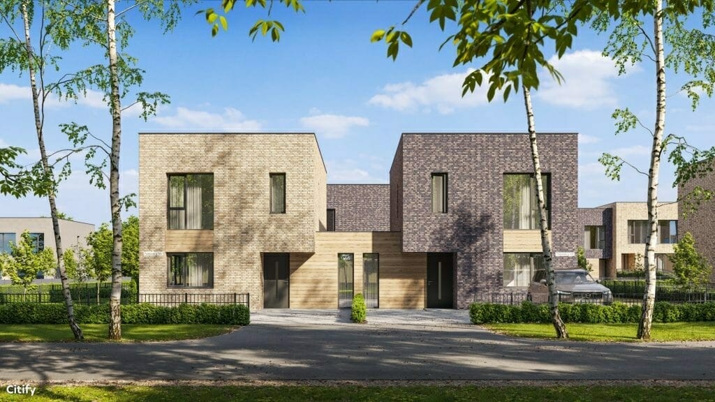 Visorių septintukas (Onos Lukauskaitės Poškienės g. 16, 18, 20, 22, Prano Ancevičiaus g. 15, 17, 19) - Row housing - visualization