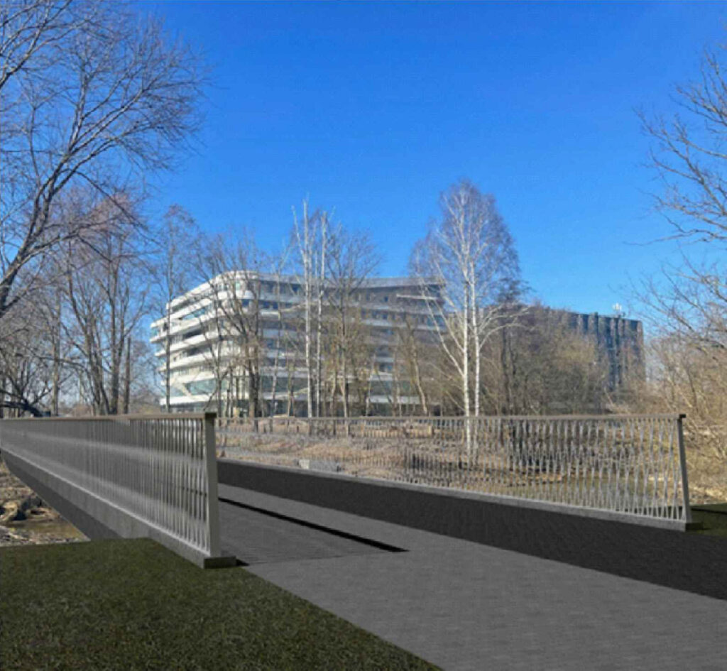 Gājēju un velosipēdu tilts pār Kīleveina grāvi (Dēļu iela) - Sild - visuaalne