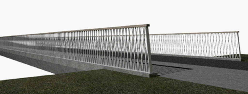 Gājēju un velosipēdu tilts pār Kīleveina grāvi (Dēļu iela) - Sild - visuaalne