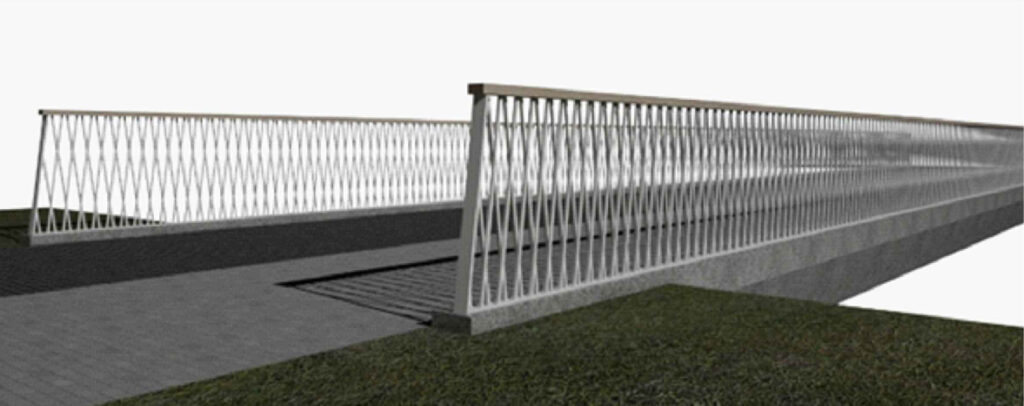 Gājēju un velosipēdu tilts pār Kīleveina grāvi (Dēļu iela) - Sild - visuaalne