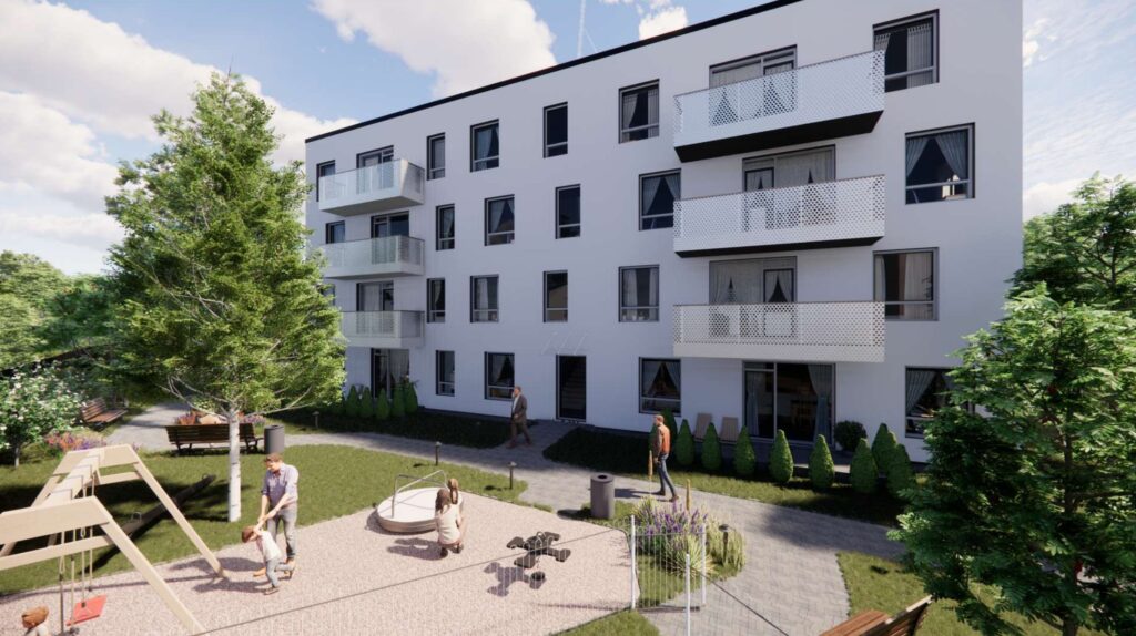 Vandenio namai (Vandentiekio g. 60) - Korterelamu - visuaalne