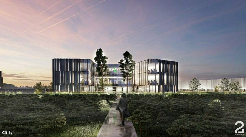 Green Point (J. Brožaičio g. 7,9,11) - Office center, Shopping center, Sports arena - visualization