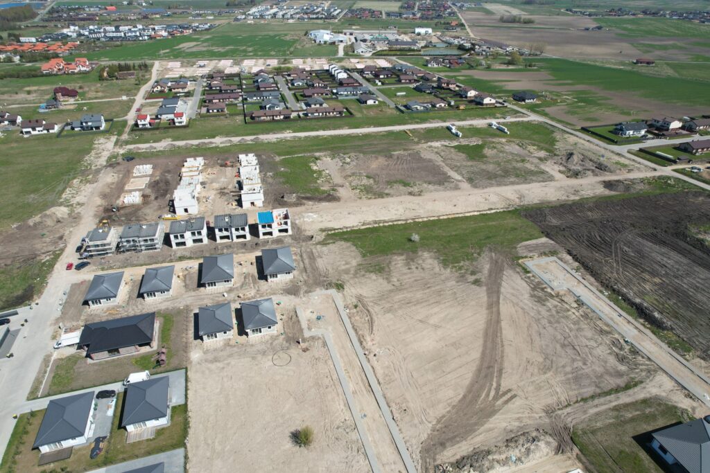 Angelavos vilos 1 etapas (Angelavos g., Trušelių k.) - Row housing - construction photos