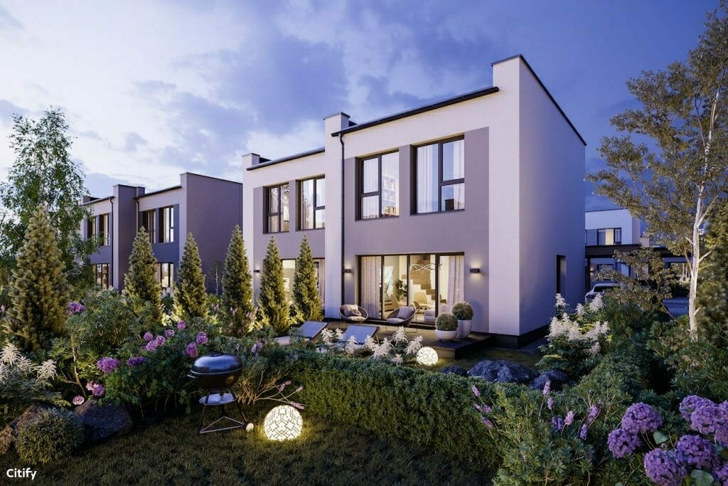 Angelavos vilos 1 etapas (Angelavos g., Trušelių k.) - Row housing - visualization