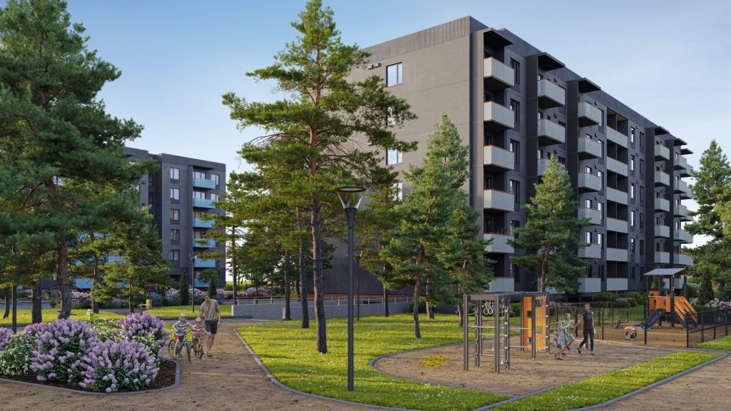 Kaivas kvartāls – 2. kārta (Kaivas iela 48B) - Daugiabutis - vizualizacija