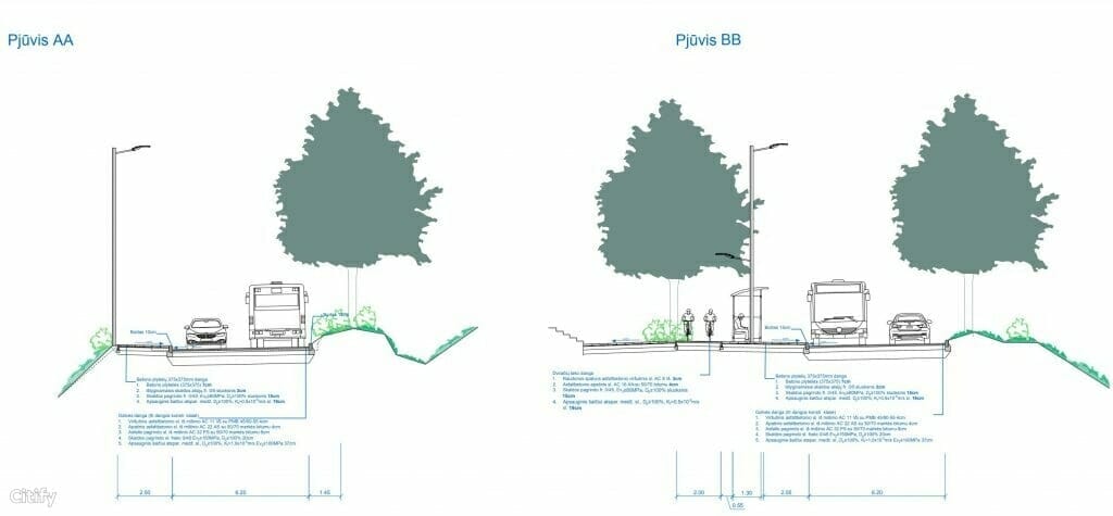Ramaus eismo A. Kojelavičiaus g. (A. Kojelavičiaus g.) - Street - visualization