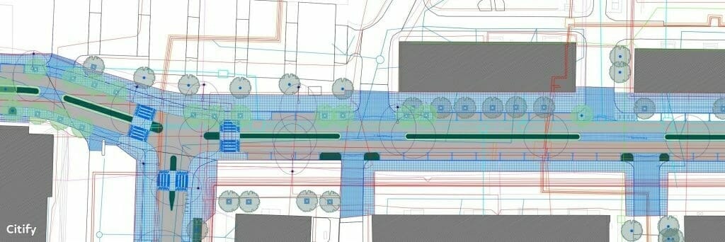 Ramaus eismo T. Ševčenkos g. (T. Ševčenkos g.) - Street - visualization