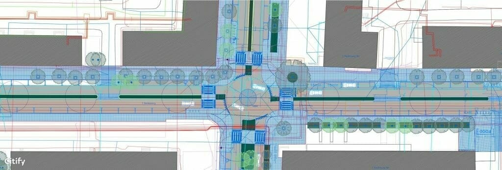 Ramaus eismo T. Ševčenkos g. (T. Ševčenkos g.) - Street - visualization