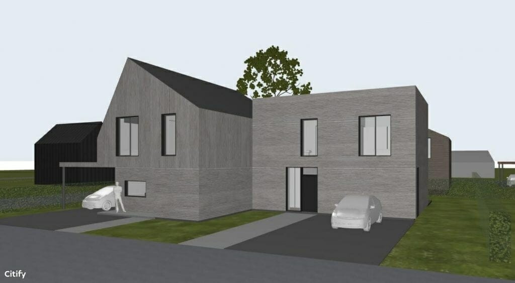 Ąžuolo kvartalas 2 etapas (Bernotų g. 4, 6, 8, 19, 21, 23) - Row housing - visualization