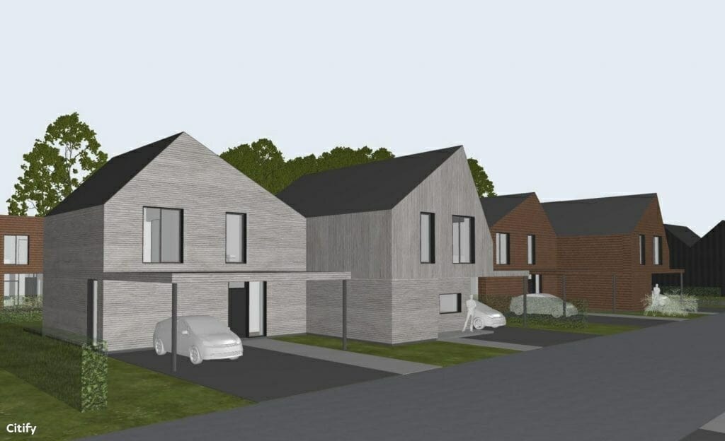 Ąžuolo kvartalas 2 etapas (Bernotų g. 4, 6, 8, 19, 21, 23) - Row housing - visualization