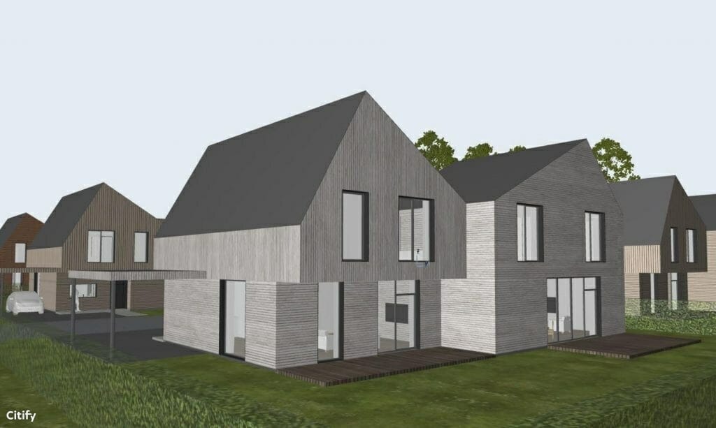 Ąžuolo kvartalas 2 etapas (Bernotų g. 4, 6, 8, 19, 21, 23) - Row housing - visualization