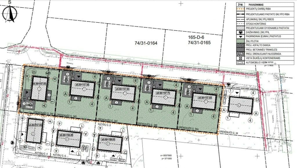 Grendavės g. 34A, 34A, 34C, 34D, 34E (Grendavės g. 34A, 34A, 34C, 34D, 34E) - Private house community - visualization