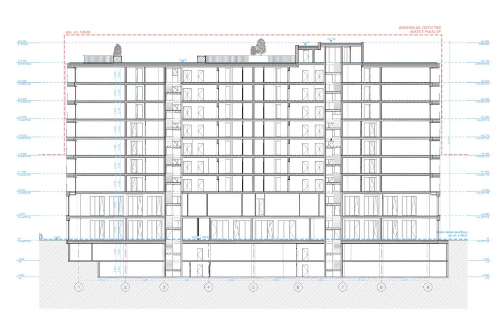 Cloud 2.0 1 etapas (Kalvarijų g. 84) - Multi apartment, Shopping center - visualization