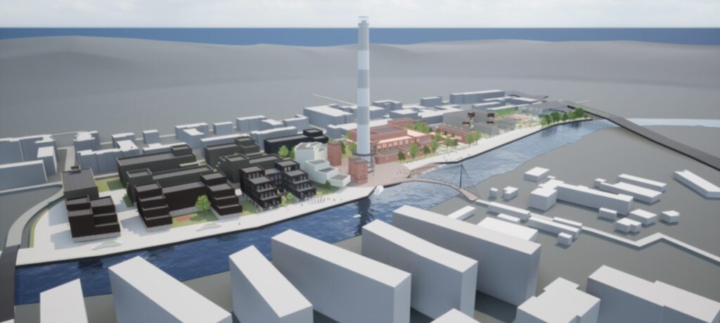 Klaipėdos energijos teritorijos konversija (Danės g. 8) - Administrative, Multi apartment, Office center, Other industrial, Waterside - visualization