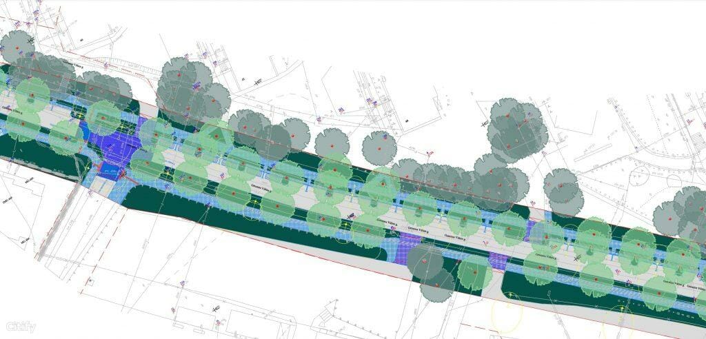 Ramaus eismo Gerosios Vilties g. (Gerosios Vilties g.) - Street - visualization