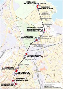Tramvaja pieturvietu pārbūve un sliežu ceļu posmu atjaunošana 11.tramvaja maršrutā no Kr.Barona ielas līdz Mežaparkam (Matīsa iela, Miera iela, Kokneses prospekts) - Road