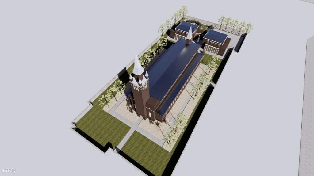 Klaipėdos Marijos Taikos Karalienės parapijos naujas pastatas (Rumpiškės g. 6) - House of worship - visualization