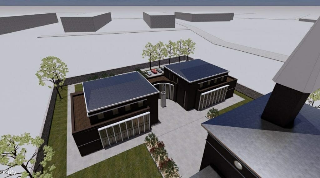 Klaipėdos Marijos Taikos Karalienės parapijos naujas pastatas (Rumpiškės g. 6) - House of worship - visualization