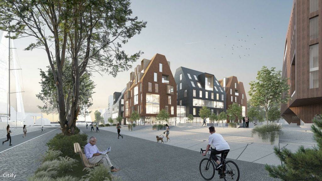 Memelio miestas | gyvenamasis 1 etapas (Naujoji Uosto g. 3) - Multi apartment - visualization