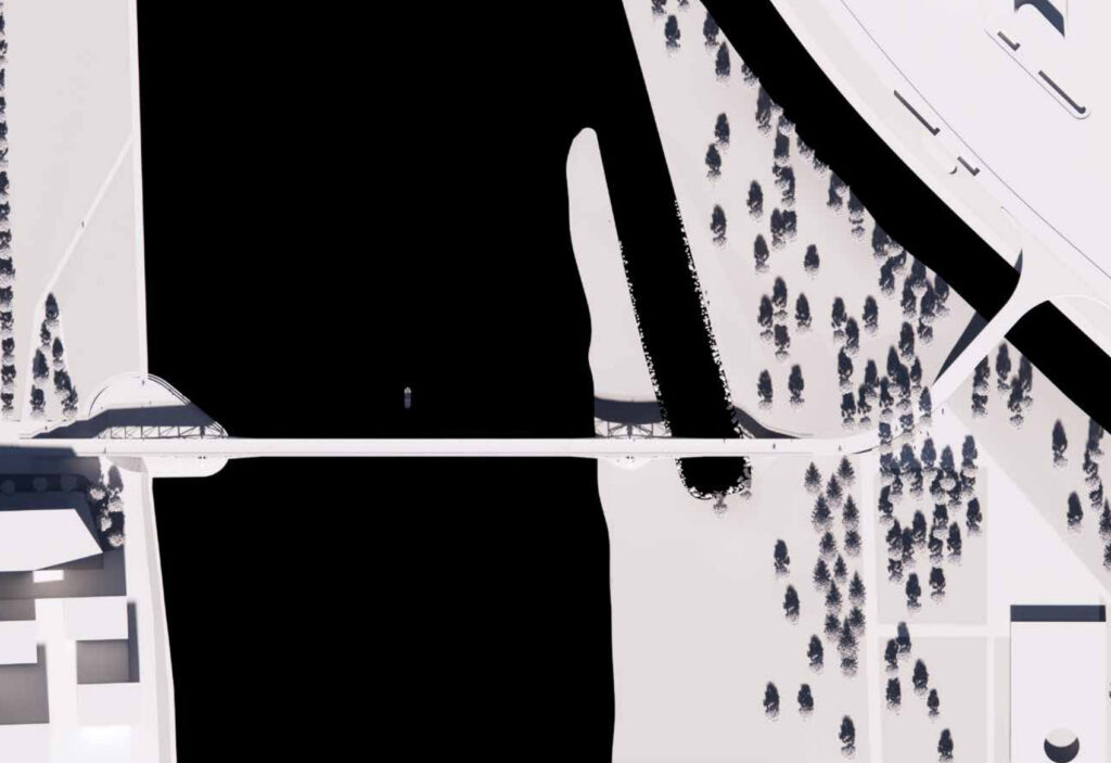 Nemuno salos tiltas (2) (Nemuno salos parkas) - Bridge - visualization