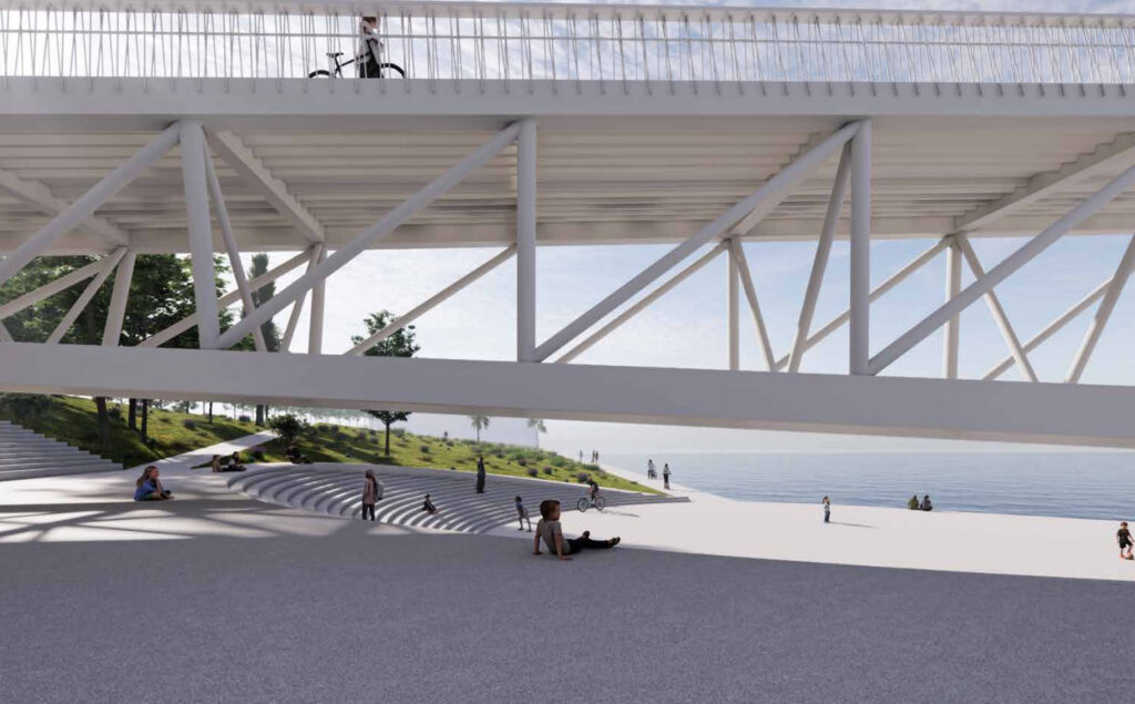 Nemuno salos tiltas (2) (Nemuno salos parkas) - Bridge - visualization