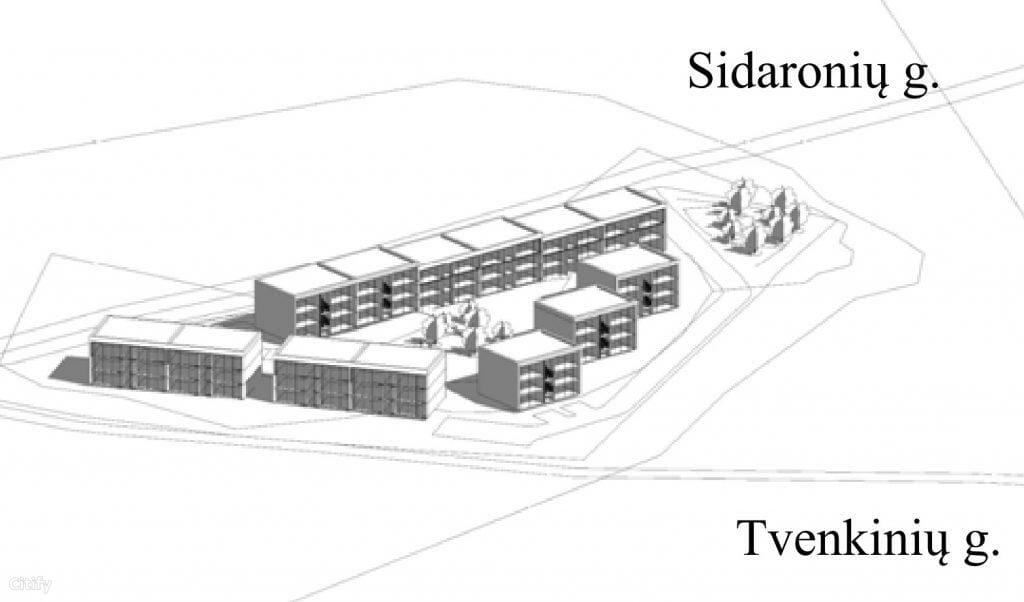 Sidaronių g. daugiabučiai (Sidaronių g.) - Daudzdzīvokļu nams - vizualizācija
