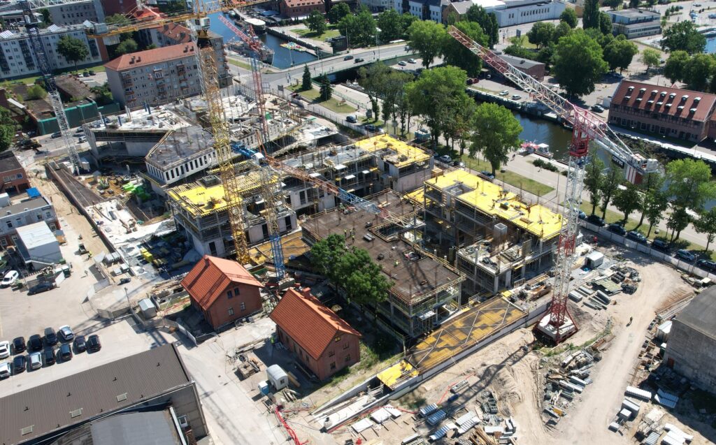 Memelio miestas | gyvenamasis 1 etapas (Naujoji Uosto g. 3) - Multi apartment - construction photos