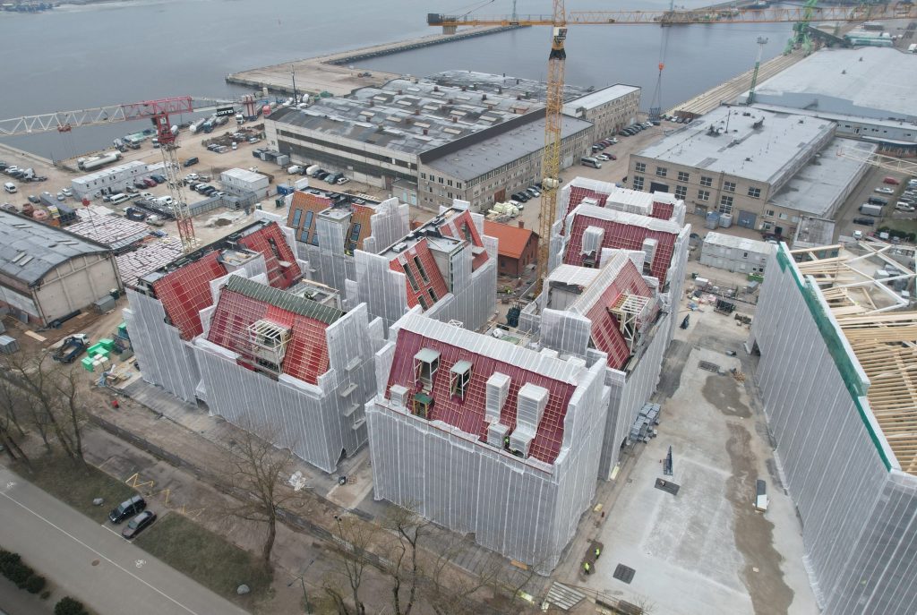 Memelio miestas | gyvenamasis 1 etapas (Naujoji Uosto g. 3) - Multi apartment - construction photos