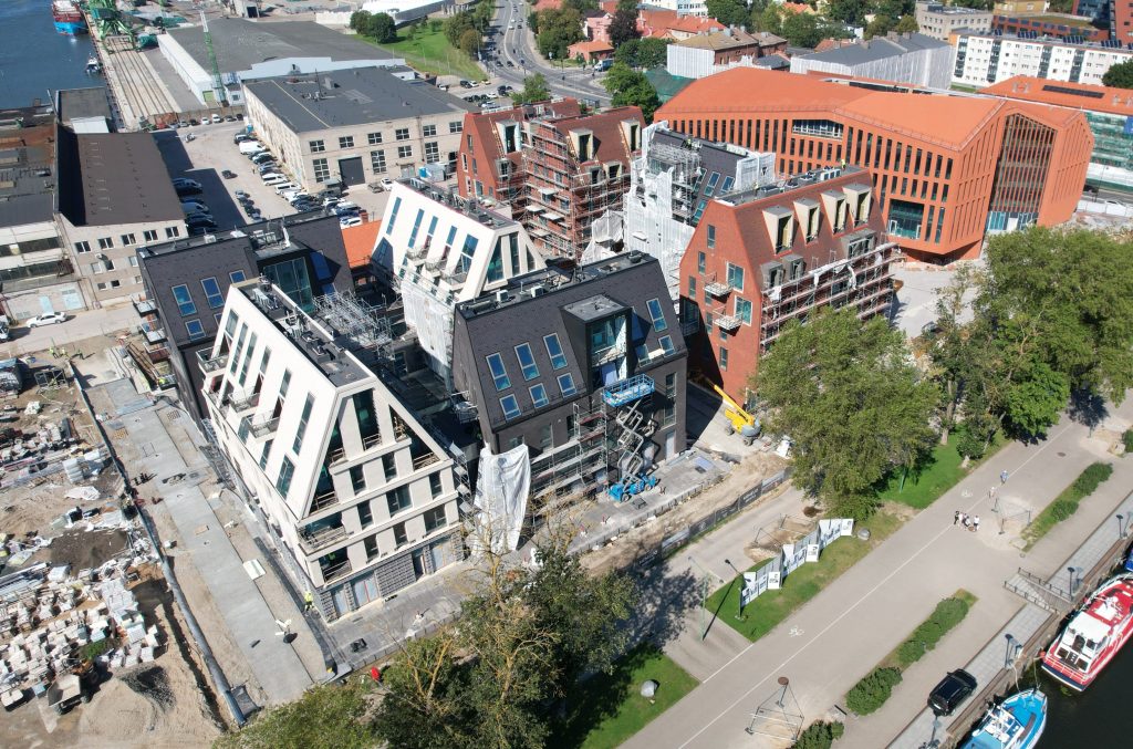 Memelio miestas | gyvenamasis 1 etapas (Naujoji Uosto g. 3) - Multi apartment - construction photos