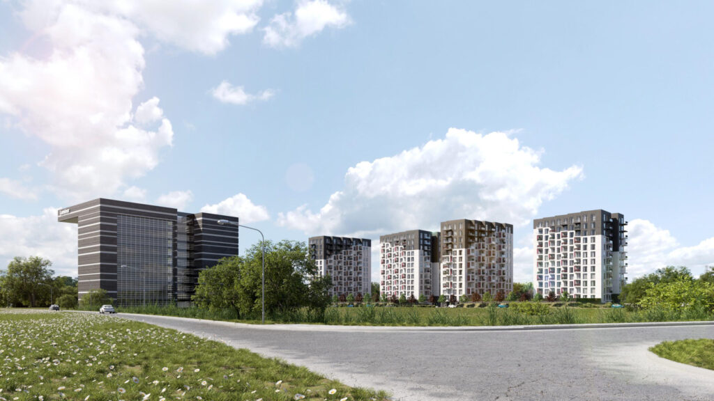 Arena Garden Towers - 2. kārta, "A4" ēka (Arēnas iela 5A) - Daugiabutis - vizualizacija