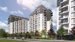 Arena Garden Towers – 1. kārta, “B” ēka vizualizacija