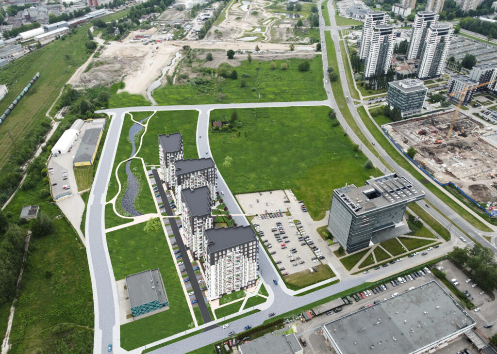 Arena Garden Towers - 1. kārta, "A1" ēka (Arēnas iela 1) - Daugiabutis - vizualizacija