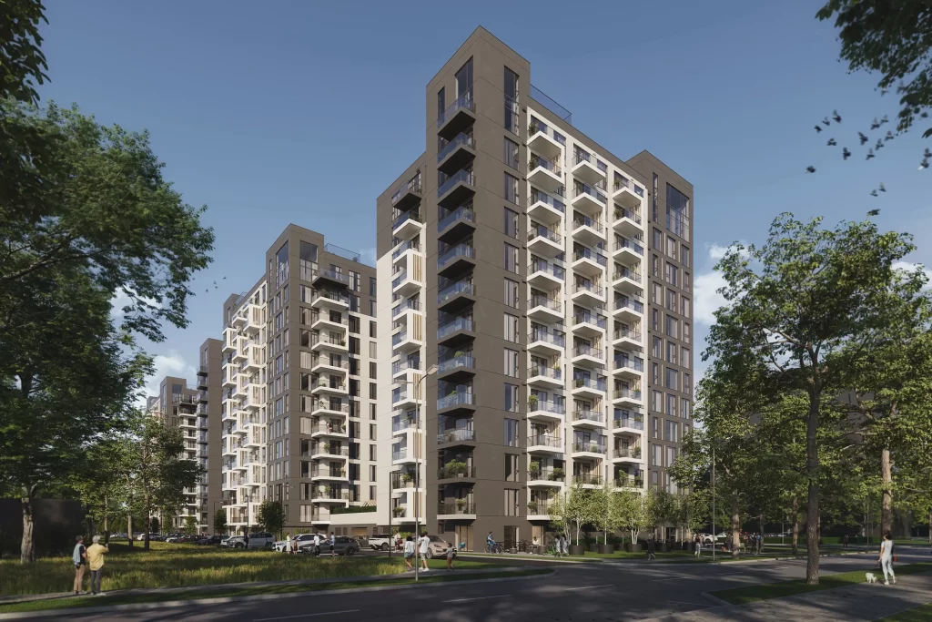 Arena Garden Towers - 1. kārta, "A1" ēka (Arēnas iela 1) - Daugiabutis - vizualizacija