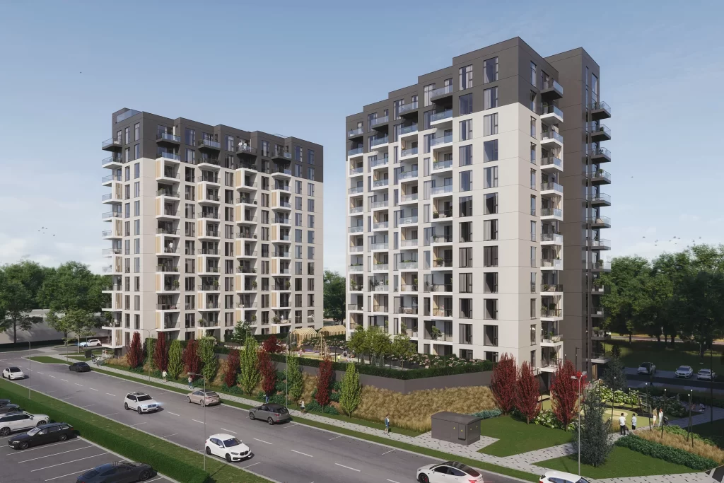 Arena Garden Towers - 1. kārta, "A1" ēka (Arēnas iela 1) - Daugiabutis - vizualizacija