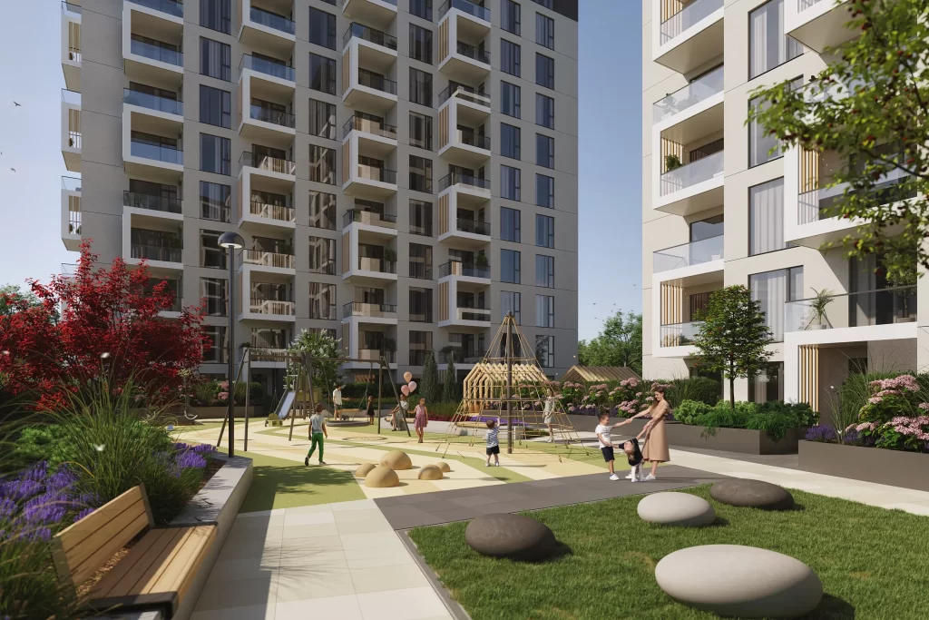 Arena Garden Towers - 1. kārta, "A1" ēka (Arēnas iela 1) - Daugiabutis - vizualizacija