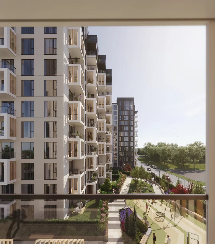 Arena Garden Towers - 1. kārta, "A1" ēka (Arēnas iela 1) - Daugiabutis - vizualizacija