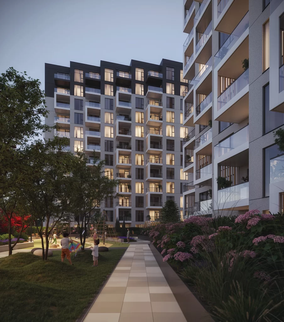 Arena Garden Towers - 1. kārta, "A1" ēka (Arēnas iela 1) - Daugiabutis - vizualizacija