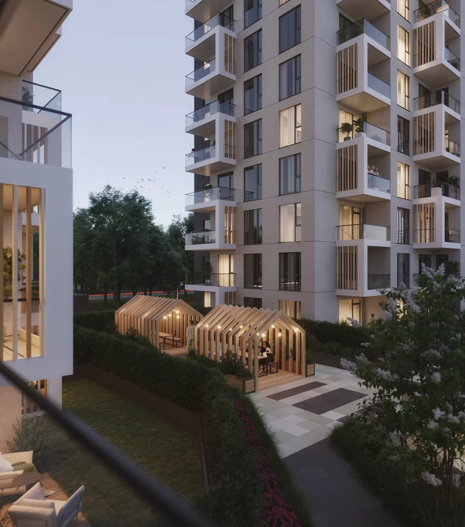 Arena Garden Towers - 1. kārta, "A1" ēka (Arēnas iela 1) - Daugiabutis - vizualizacija