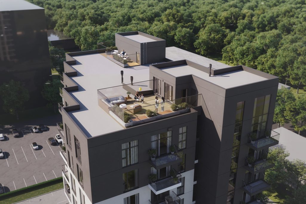 Arena Garden Towers - 1. kārta, "A1" ēka (Arēnas iela 1) - Daugiabutis - vizualizacija