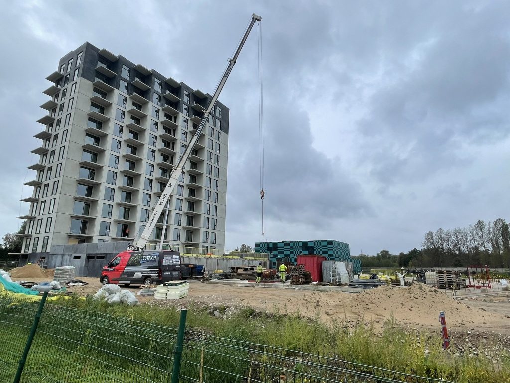 Arena Garden Towers - 1. kārta, "A1" ēka (Arēnas iela 1) - Daugiabutis - statybų nuotraukos