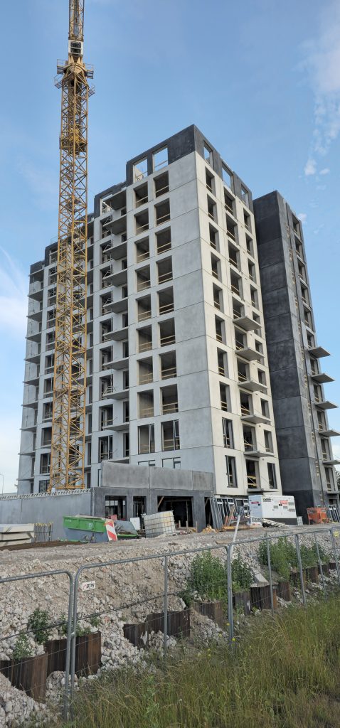 Arena Garden Towers - 1. kārta, "A1" ēka (Arēnas iela 1) - Daugiabutis - statybų nuotraukos