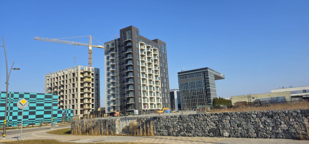 Arena Garden Towers - 1. kārta, "A1" ēka (Arēnas iela 1) - Daugiabutis - statybų nuotraukos