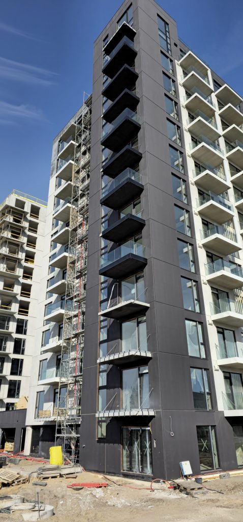 Arena Garden Towers - 1. kārta, "A1" ēka (Arēnas iela 1) - Daugiabutis - statybų nuotraukos