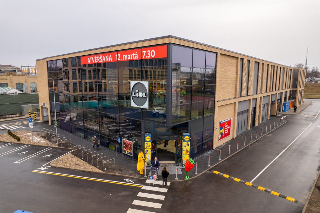 Lāčplēša skvērs - 1. kārta - LIDL - Lāčplēša iela 76 (Lāčplēša iela 76) - Tirdzniecības centrs - būvdarbu attēli